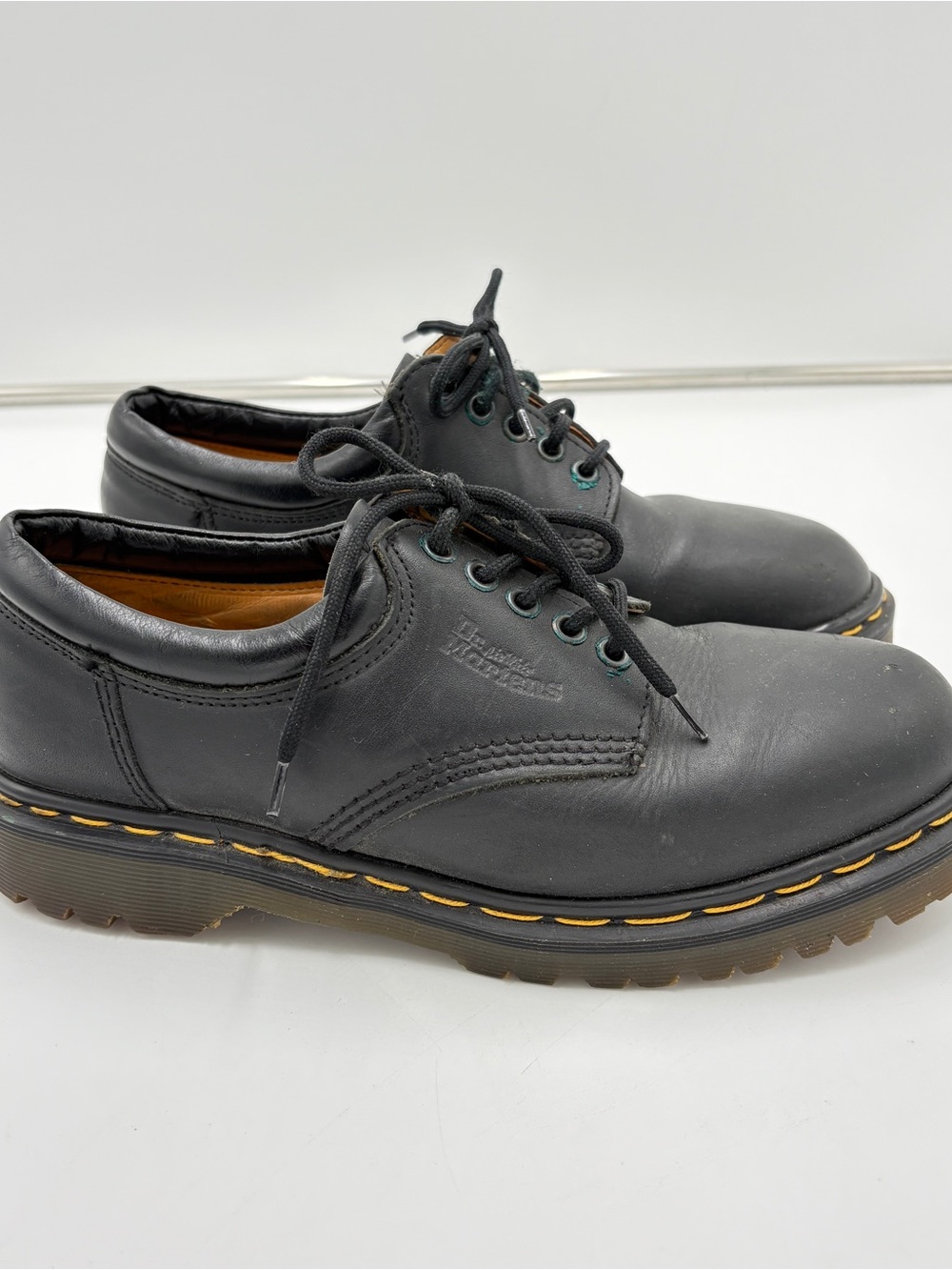Vintage Dr. Martens 8053 Black Leather 5 Eye Oxford Shoes England Men 8 Women 10